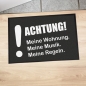 Mobile Preview: Fußmatte "Achtung! Meine Wohnung, Meine Musik Meine Regeln"
