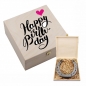 Preview: Hufeisen-Box "Happy Birthday" mit pinkem Herz