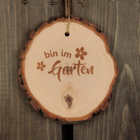 Baumscheibe "Bin im Garten"