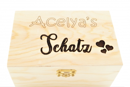 Holz Geschenkbox lasergraviert