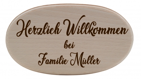 Türschild "Herzlich Willkommen"