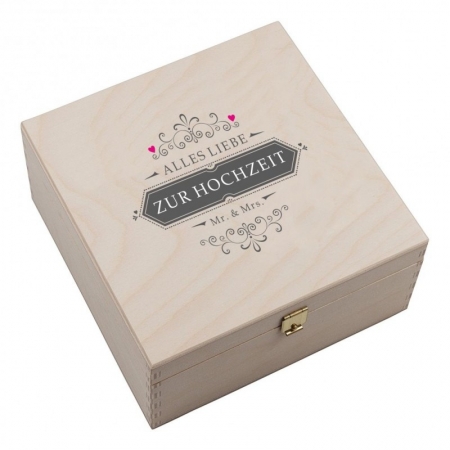 Hufeisen-Box "Alles Liebe zur Hochzeit" Mr & Mrs
