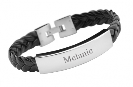 Kunstleder-Armband mit Gravur