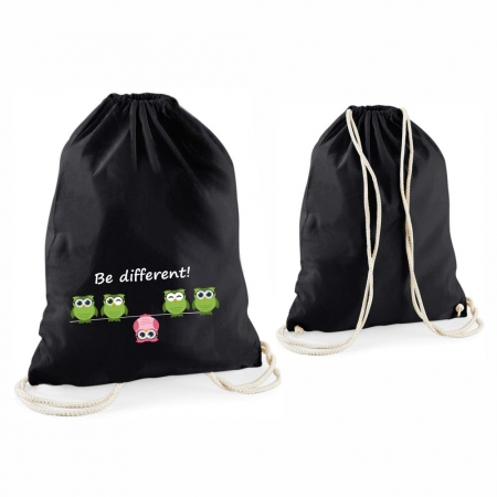 Statement-Turnbeutel "Be different!"