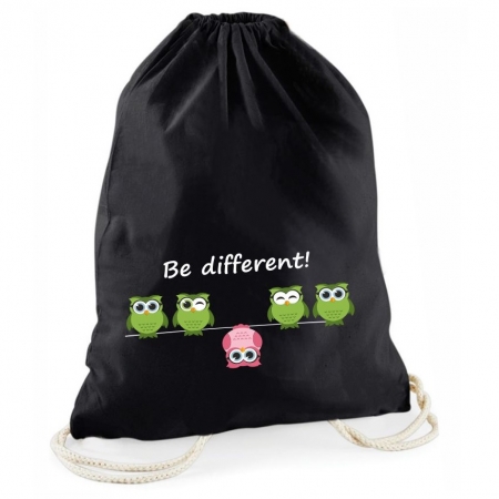 Statement-Turnbeutel "Be different!"