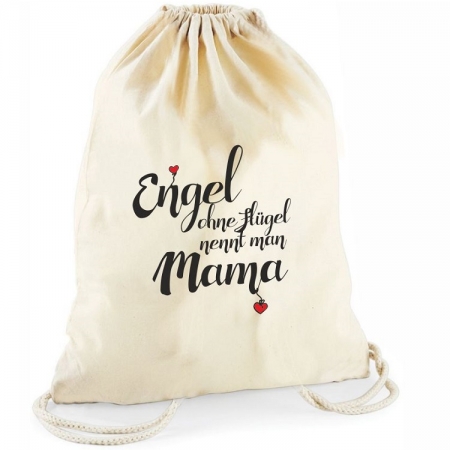 Statement-Turnbeutel "Engel ohne Flügel nennt man Mama"