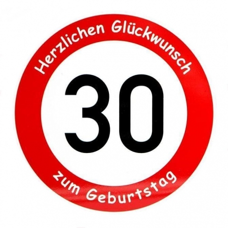 Verkehrsschild zum Geburtstag