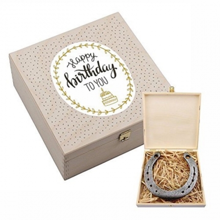 Hufeisen-Box "Happy Birthday to you"