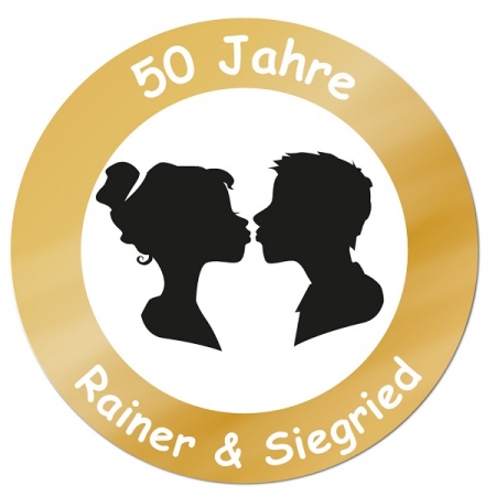 Schild zur Goldenen Hochzeit