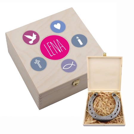 Hufeisen Glück Box zur Konfirmation, Firmung oder Kommunion