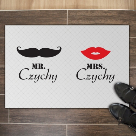 "Mr. & Mrs." Fußmatte mit Namen