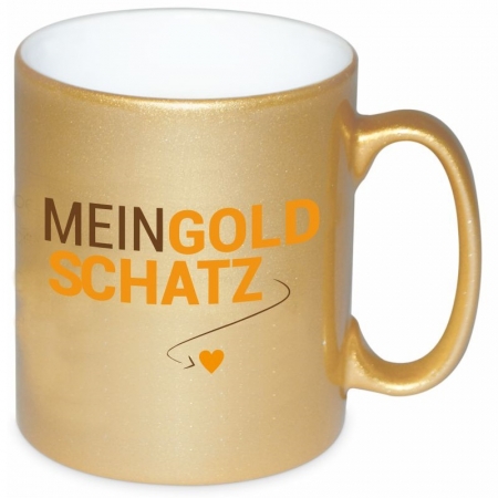 Goldene Tasse "Mein Goldschatz"
