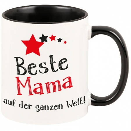 Tasse "Beste Mama auf der ganzen Welt" mit Sternen