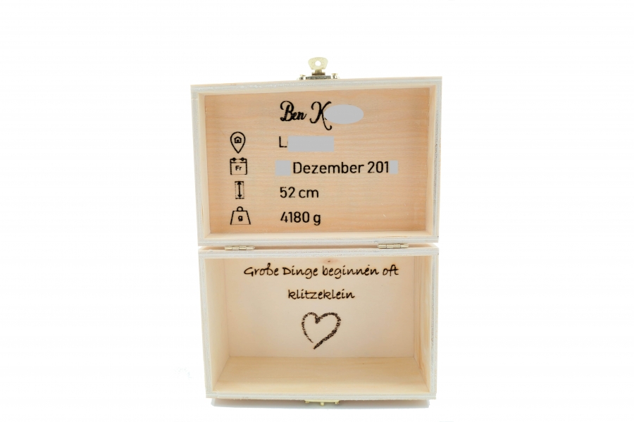 Holz Geschenkbox lasergraviert