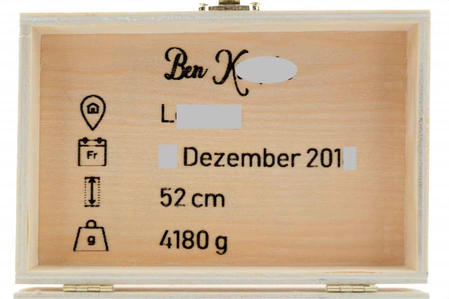 Holz Geschenkbox lasergraviert