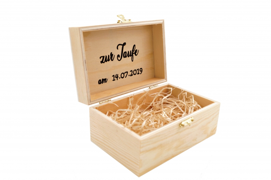 Holz Geschenkbox lasergraviert