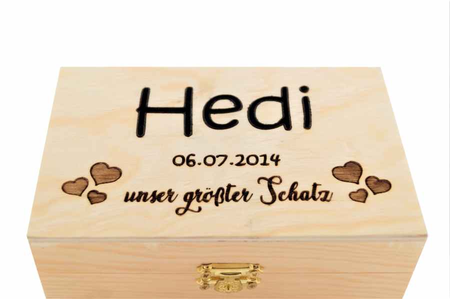 Holz Geschenkbox lasergraviert