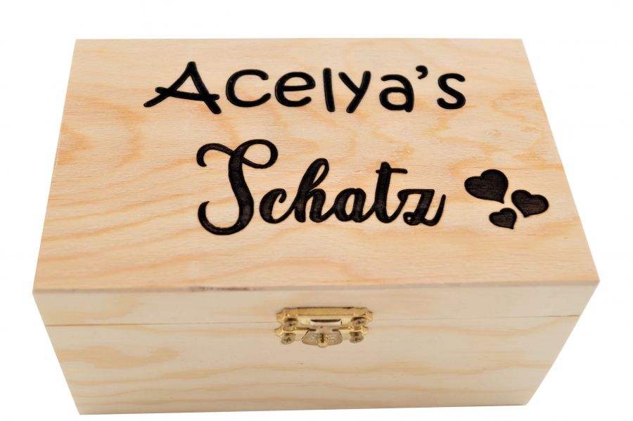Holz Geschenkbox lasergraviert
