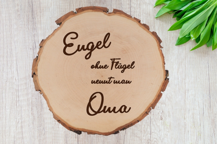 Engel ohne Flügel nennt man Oma - Baumscheibe