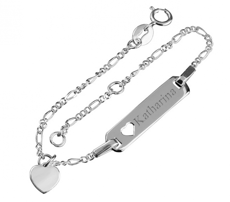 Kinderarmband Herz mit Gravur