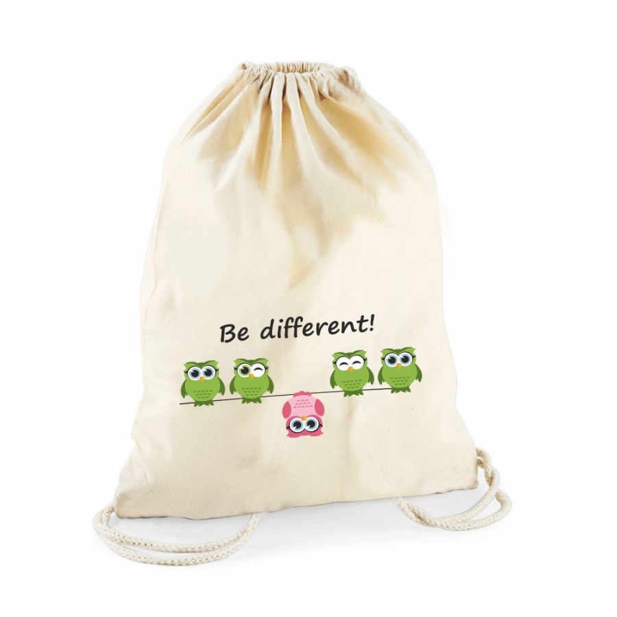 Statement-Turnbeutel "Be different!"
