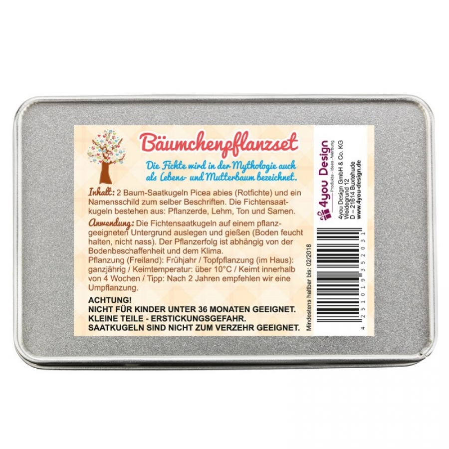 Bäumchenpflanzset zur Geburt