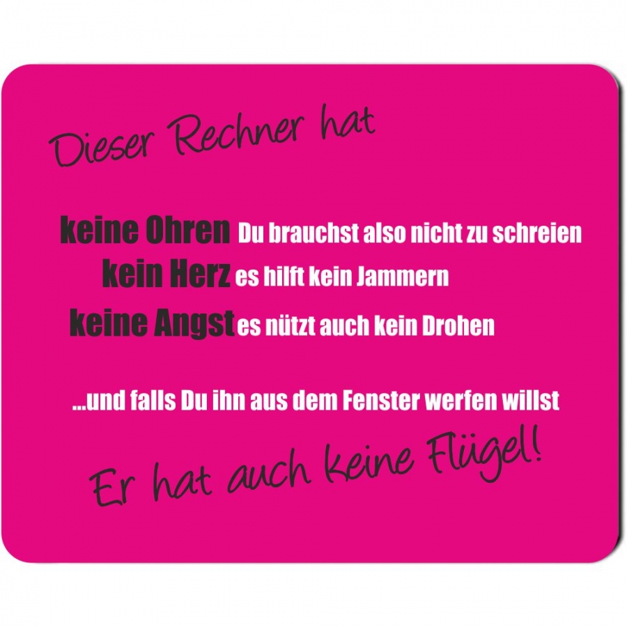 Mousepad "Dieser Rechner hat..."