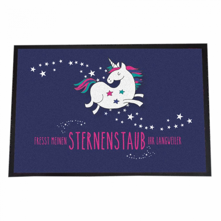 Einhorn Fußmatte "Fresst meinen Sternenstaub Ihr Langweiler" 40 x 60 cm
