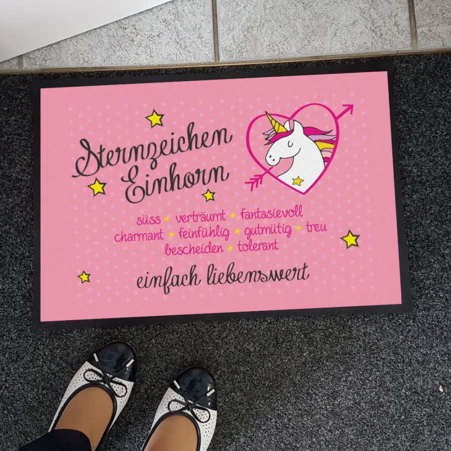 Einhorn Fußmatte "Sternzeichen Einhorn" 40 x 60 cm