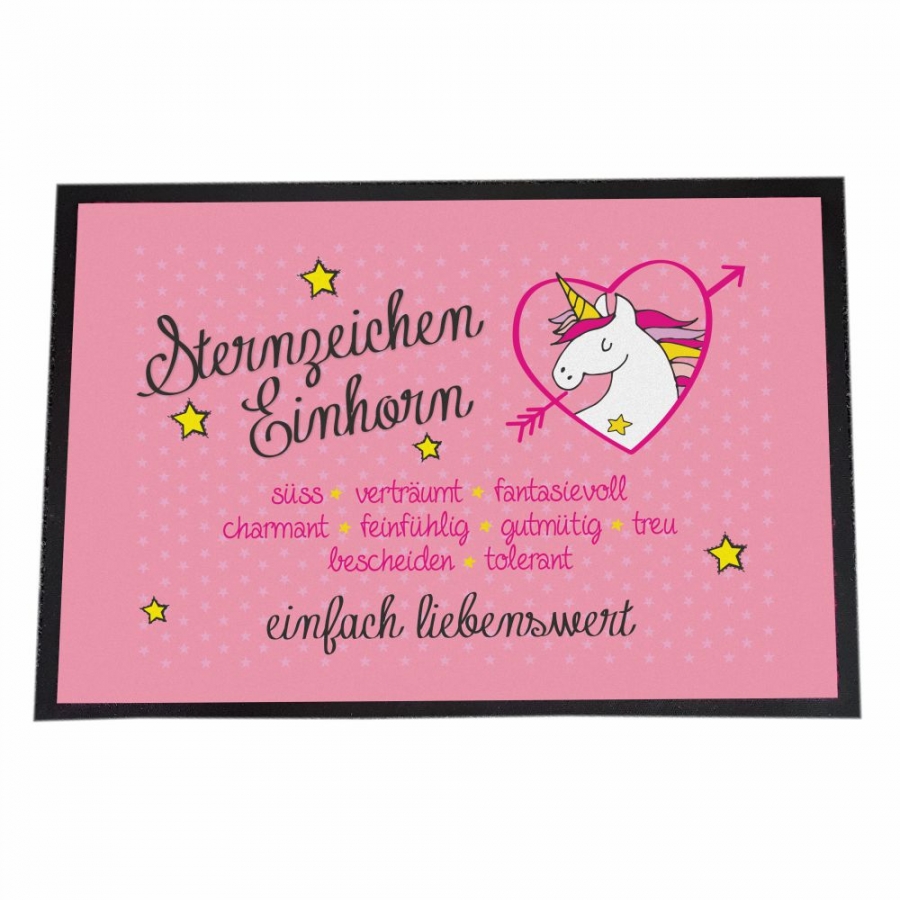 Einhorn Fußmatte "Sternzeichen Einhorn" 40 x 60 cm
