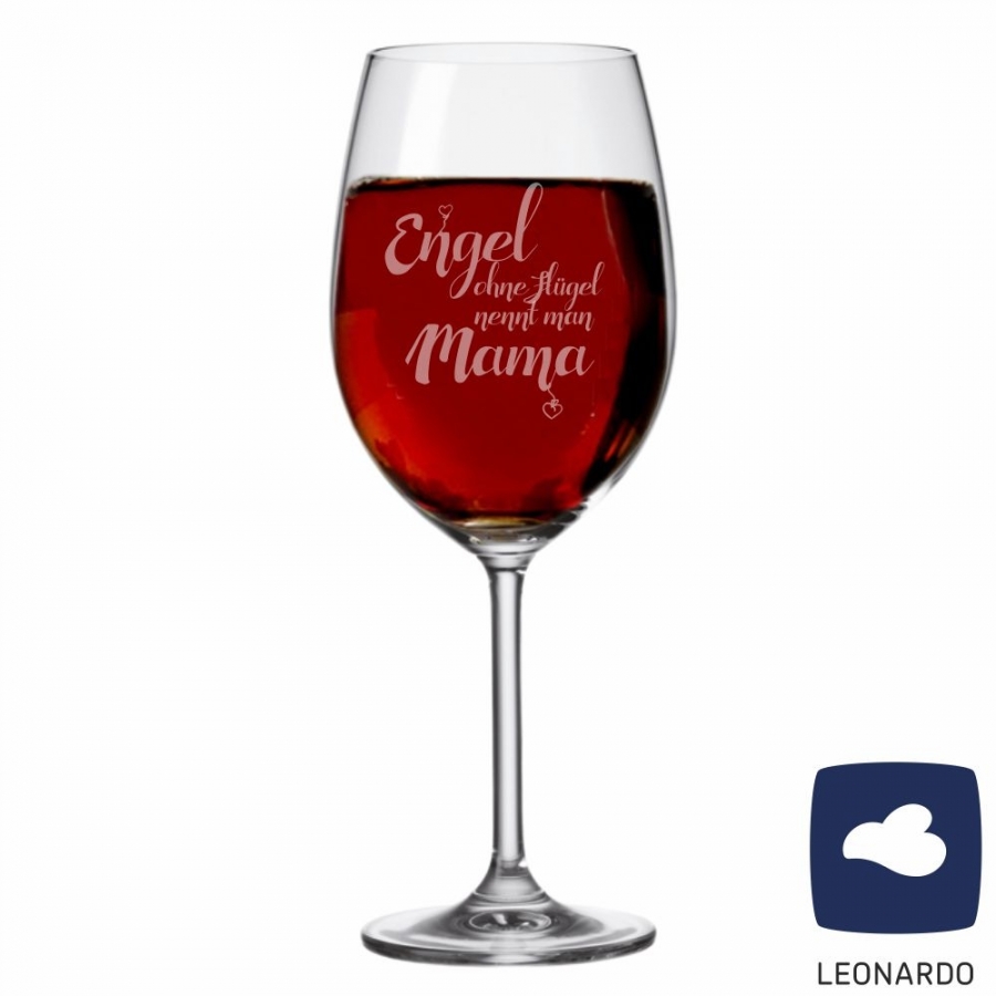 LEONARDO Weinglas XXL "Engel ohne Flügel nennt man Mama"