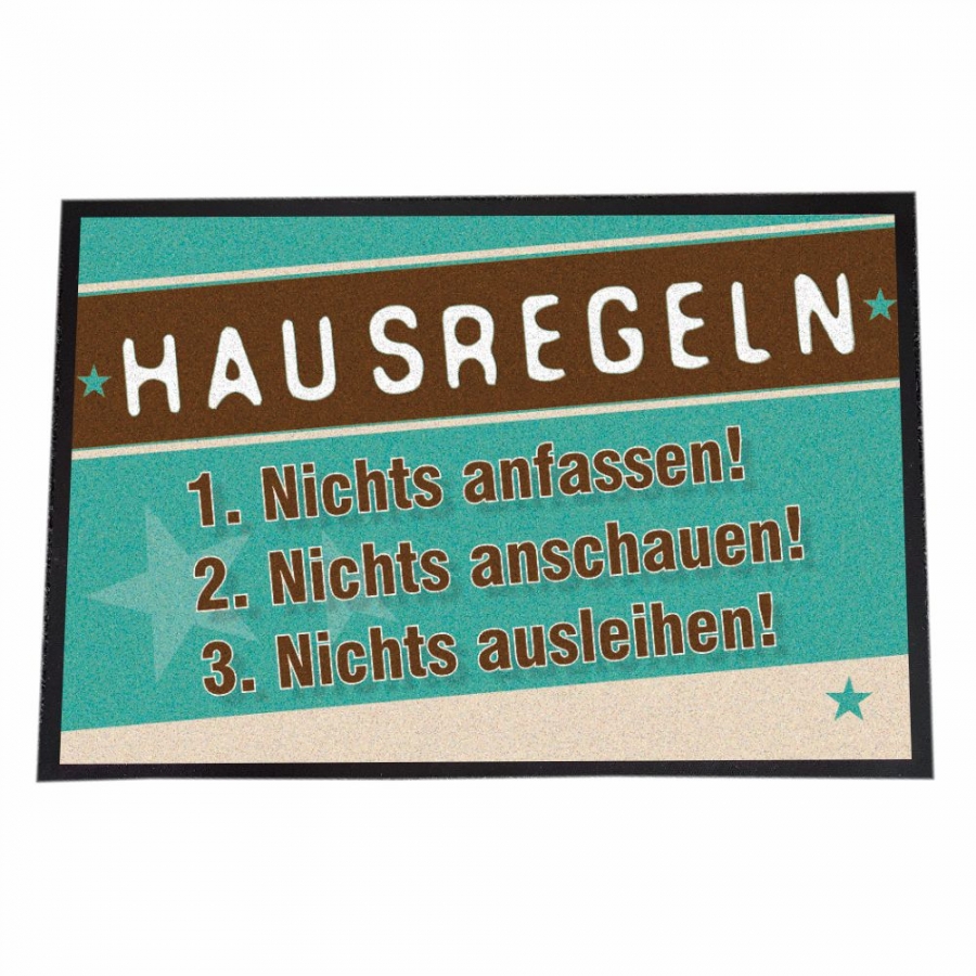 Fußmatte "Hausregeln"