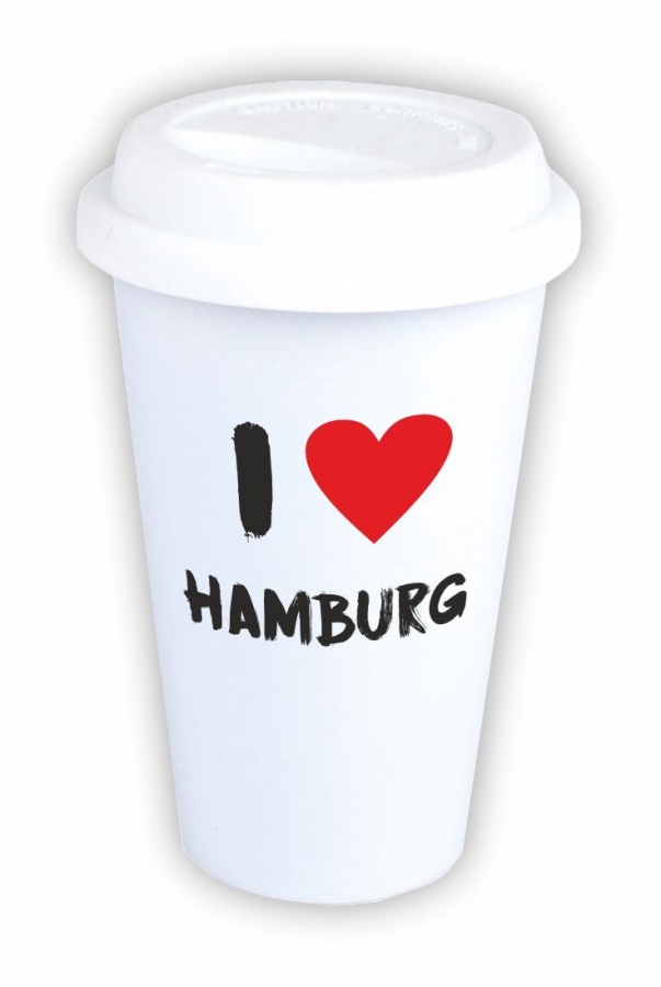 Coffee-to-go-Becher "I love Hamburg"