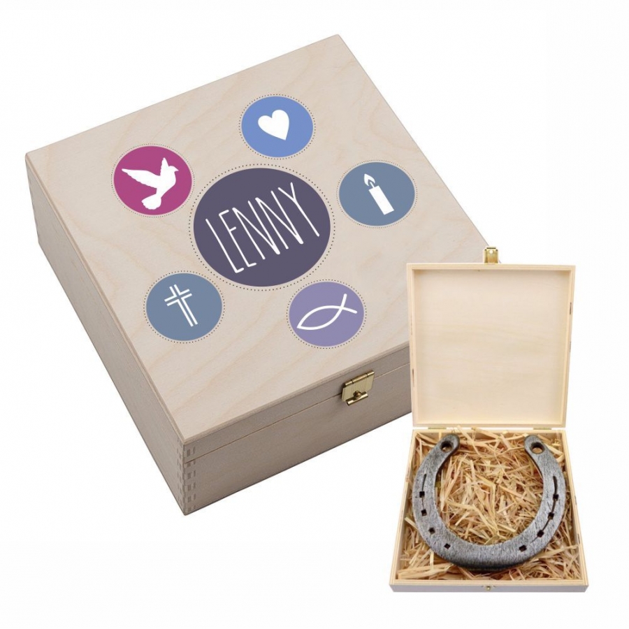 Hufeisen Glück Box zur Konfirmation, Firmung oder Kommunion