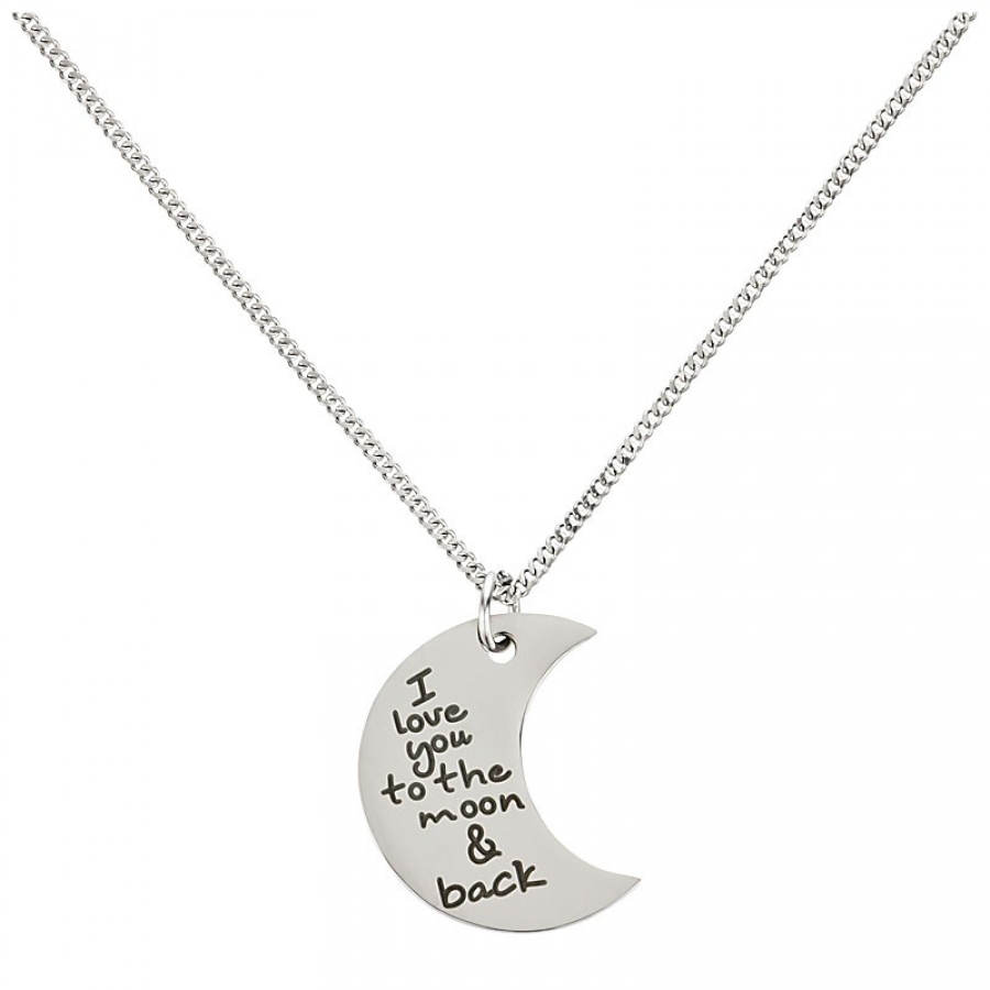Kettenanhänger & Kette "I love you to the moon and back"