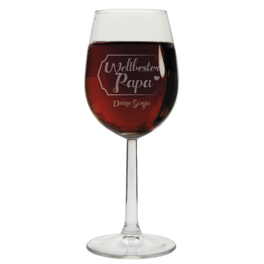 Weinglas "Weltbester Papa" mit Personalisierung