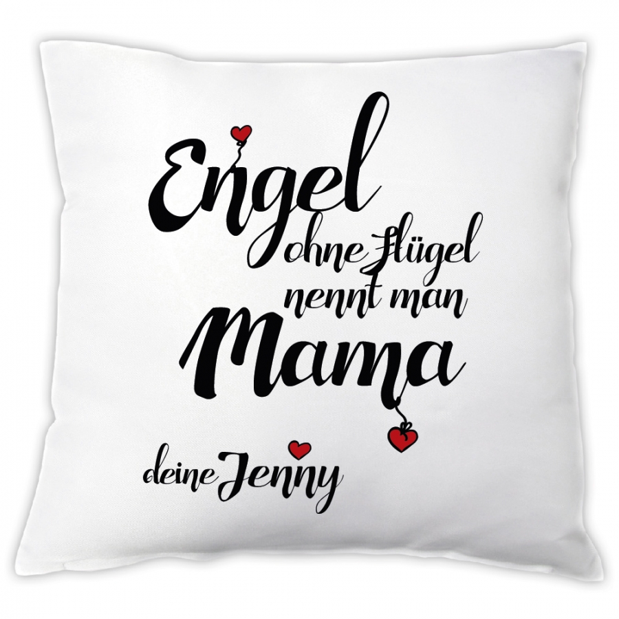 Kissen "Engel ohne Flügel nennt man Mama" - personalisiert