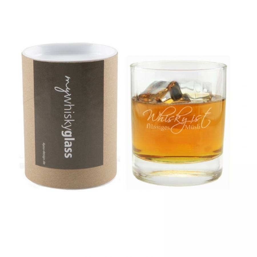 Whiskyglas "Whisky ist flüssiges Müsli"