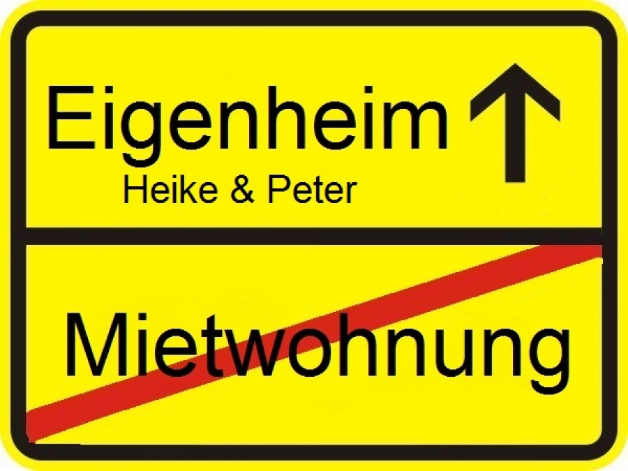Ortsschild zum Umzug oder Eigenheim