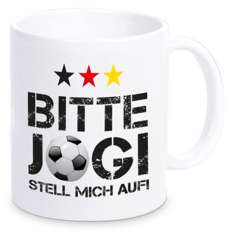 Tasse "Bitte Jogi stell mich auf!"