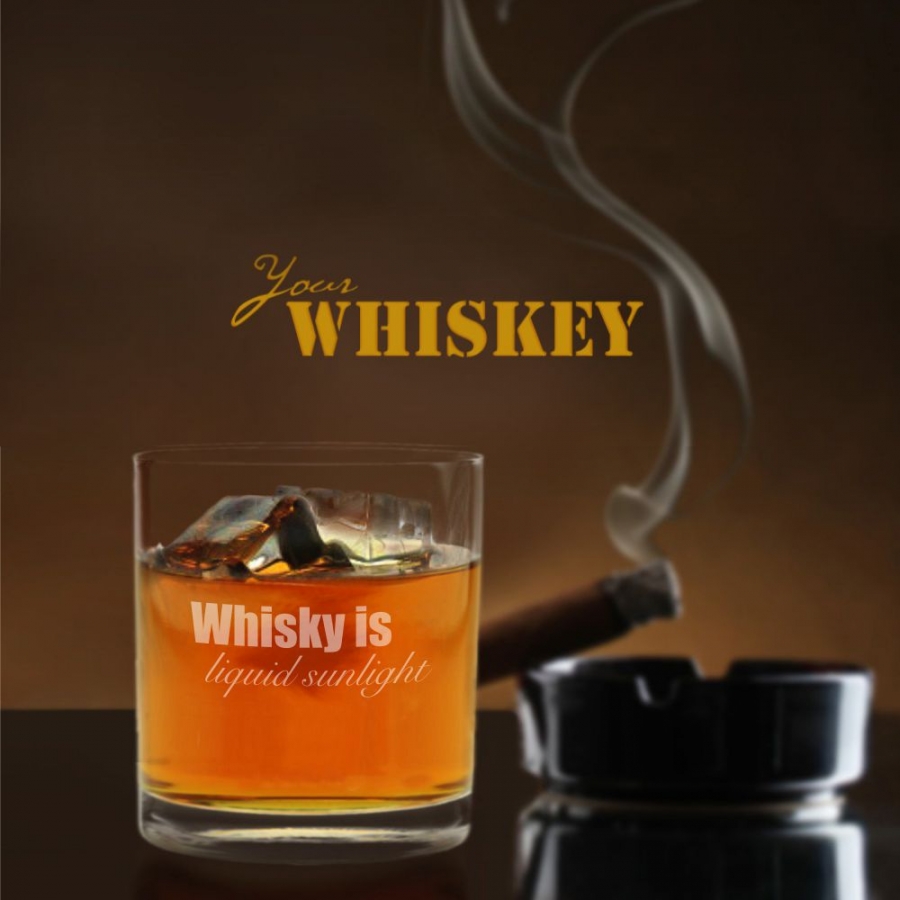 Whiskyglas "Whisky is liquid sunlight"