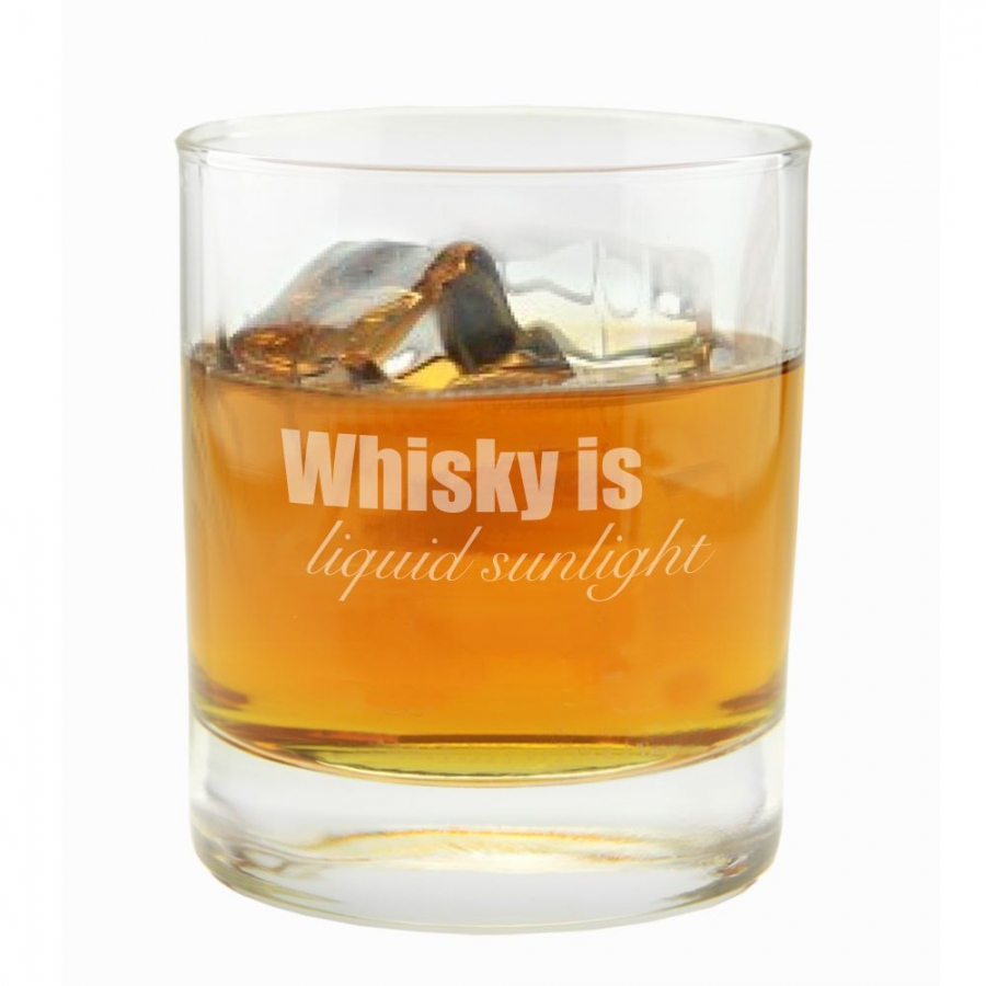 Whiskyglas "Whisky is liquid sunlight"