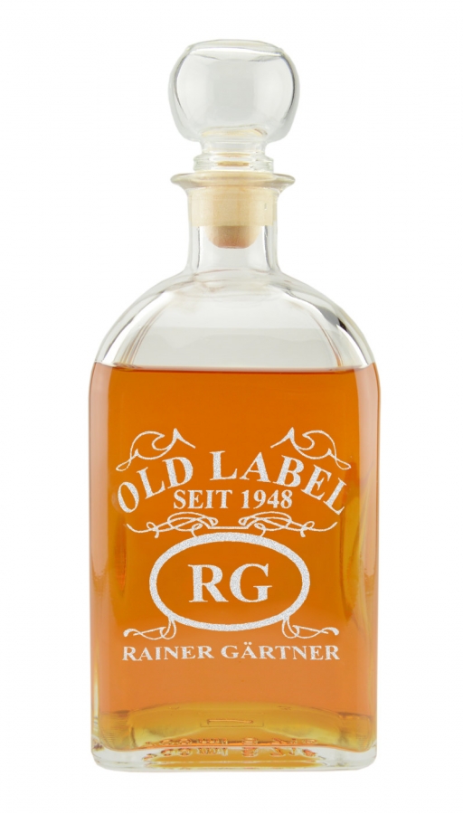 Whiskykaraffe mit Gravur "Emblem Old Label"
