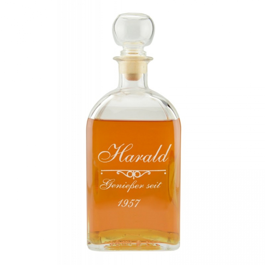 Whiskyflasche mit Gravur "Genießer seit"
