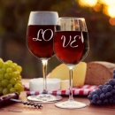 Weingläser "Love" mit Namen