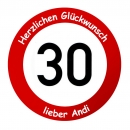 Verkehrsschild zum Geburtstag