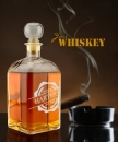 Gravierte Whiskykaraffe "Emblem Genießer"
