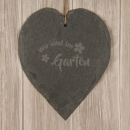 Schieferherz "Wir sind im Garten"